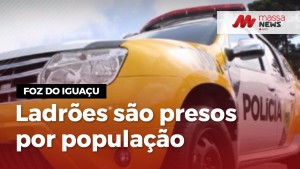 Assista: Clientes de lanchonete seguram ladrões no Paraná