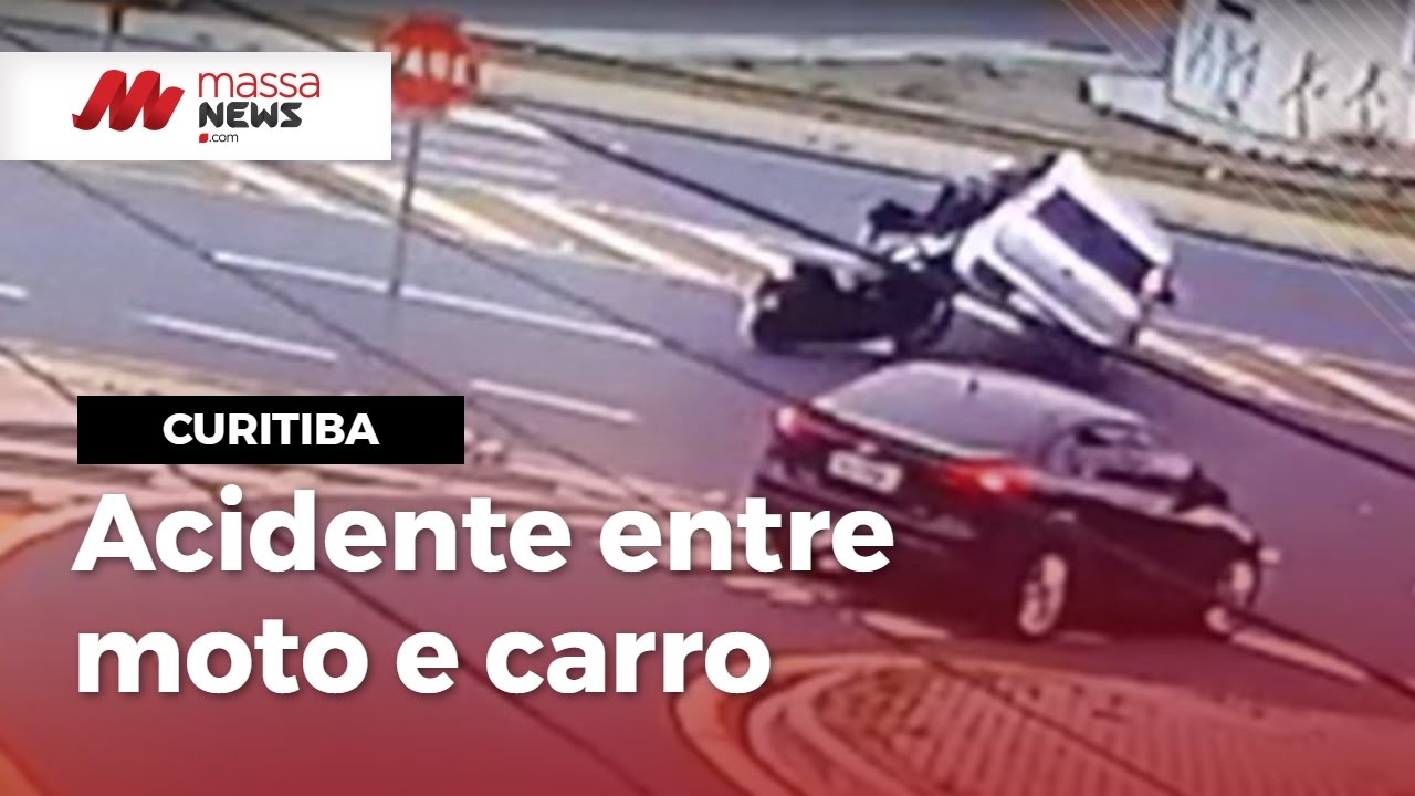 Câmera registra grave acidente envolvendo moto e carro no Jardim das Américas
