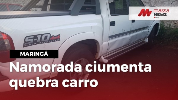 Por ciúmes, namorada quebra e tanta atear fogo em carro