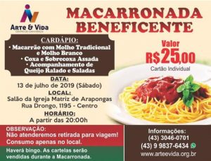 materia macarronada ong arte e vida