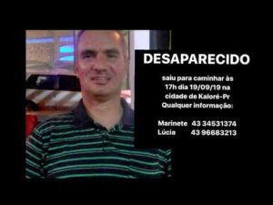 Homem esta desaparecido em Kalore