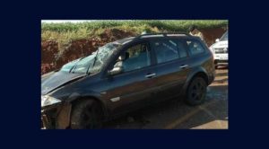 carro capotado rio bom
