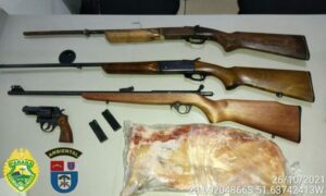PM Ambiental apreende armas e encontra animal abat 00555858 2 202110262122 md