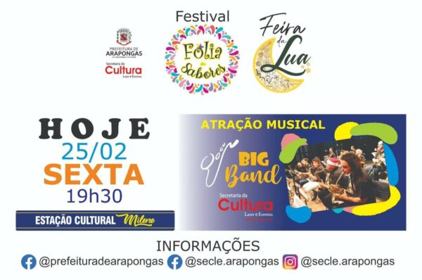 Folia de Sabores: Começa hoje grade cultural de Festival Gastronômico na Feira da Lua em Arapongas