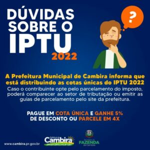 Iptu começa a ser entregue aos contribuintes em Cambira