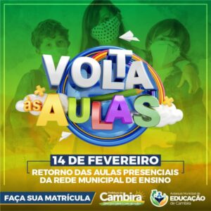 Autarquia Municipal de Educação comunica a volta as aulas em Cambira