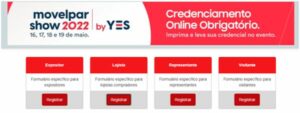 Movelpar Show 2022 disponibiliza credenciamento online
