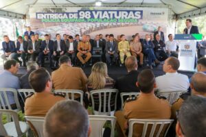 Governador Carlos Massa Ratinho Junior faz entrega de 98 Viaturas. Foto: Ari Dias/AEN