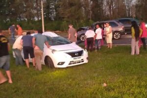 Acidente entre dois carros deixa feridos em Jardim Alegre