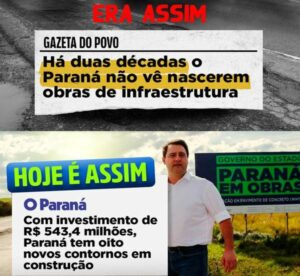 O maior pacote de infraestrutura do Brasil! Obras por todos os cantos do estado! Esse é o Paraná que segue avançando.