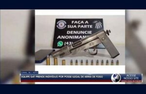 Elemento é preso pelo GAT com maconha, munições e arma de fogo em Arapongas