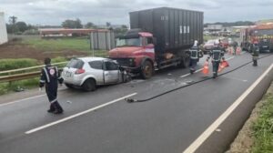Sogro e genro morrem após acidente na BR 376