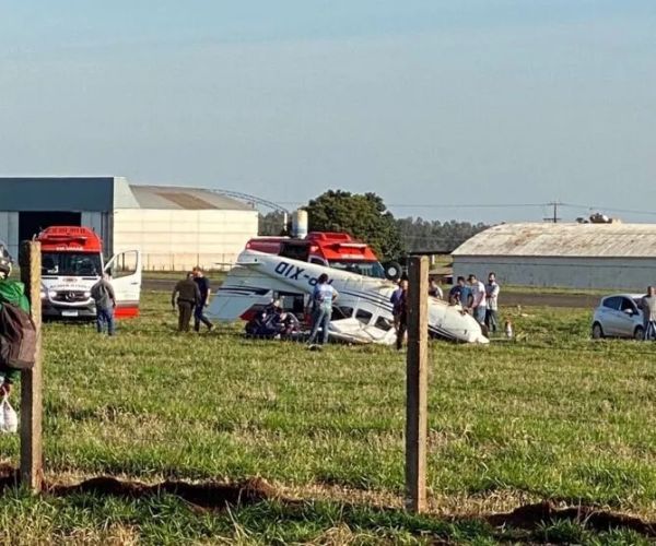 Queda de avião em Arapongas deixa um morto e dois feridos; Matéria Atualizada &#8211; Vídeo