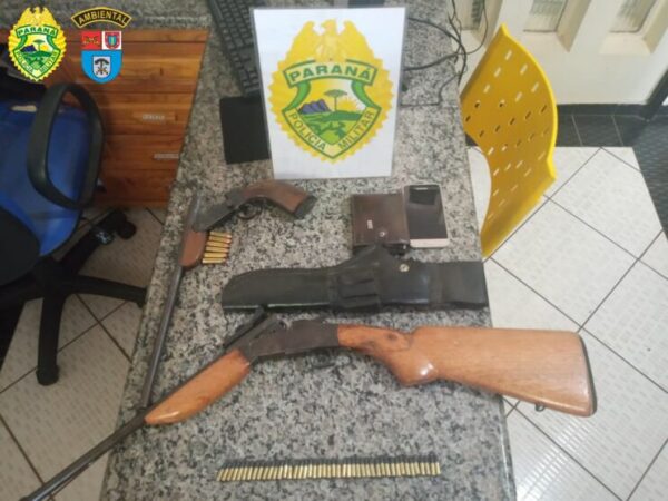 Polícia Militar Ambiental apreende armas em São João do Ivaí