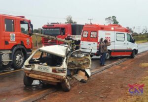 Amigos morrem em grave acidente de carro na PR-463