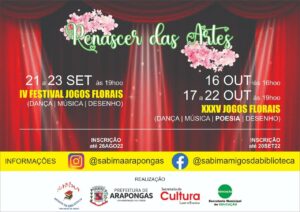 Termina nesta sexta o prazo para inscrição de dança, música e desenho no IV Festival Jogos Florais em Arapongas