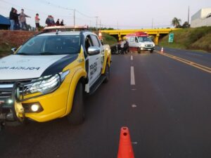 Acidente entre carro e carreta deixa cinco vítimas feridas na PR-444