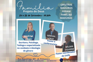 Venha Participar conosco deste congresso nos dias 24 e 25/09/2022 – Preservar a família é preservar Princípios.