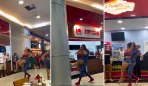 Inusitado: homem aranha viraliza ao separar briga em shopping; vídeo