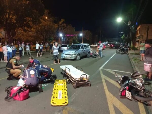 Motorista embriagado causa acidente com 5 veículos, em Arapongas