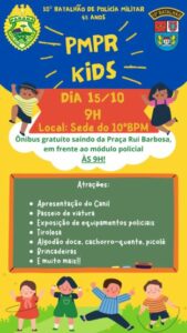 PMPR Kids acontece no sábado em Apucarana; saiba mais