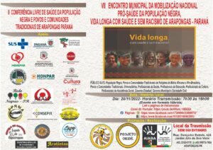 Arapongas recebe VII Encontro Municipal Pró-saúde da população negra e II Conferência Livre de Saúde