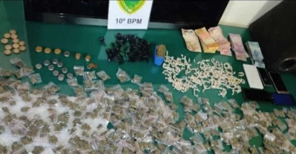 Jovens são presos com drogas e mais de R$2.5 mil em Marilândia