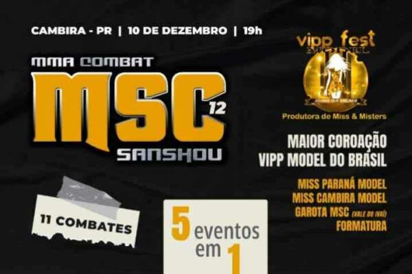Cambira sediará a 12ª edição do MSC MMA Sanda Combat