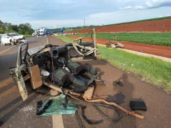 Homem morre em grave acidente entre 3 veículos na BR-369