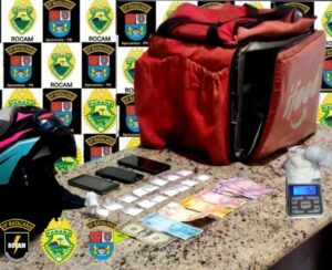 PM prende traficante que disfarçava atividades com entrega de comida em Apucarana