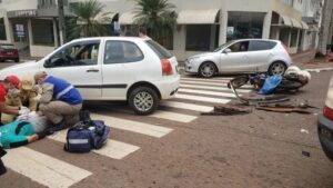 Motociclista fica gravemente ferido após acidente no Paraná