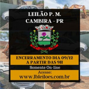 Leilão de bens da Prefeitura de Cambira