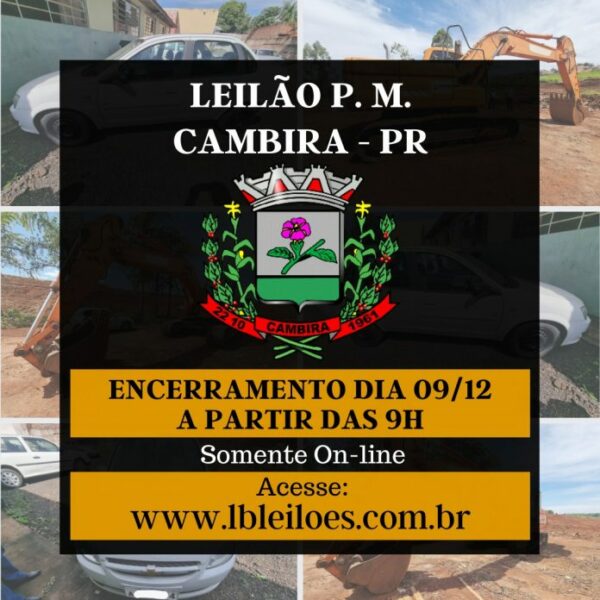 Leilão de bens da Prefeitura de Cambira