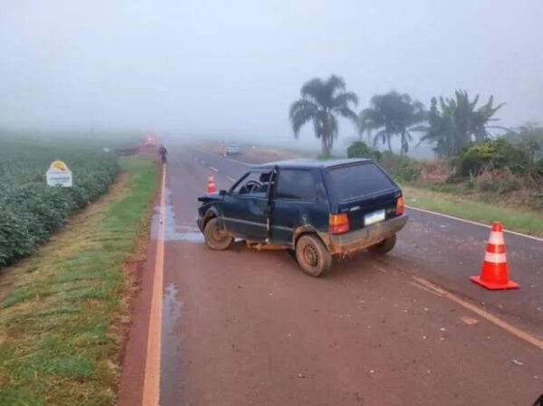 Motorista fica ferido em colisão frontal na PR-445
