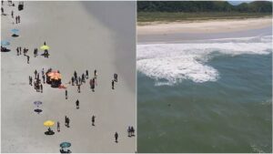 VÍDEO: Embarcação afunda na Ilha do Mel e 14 vítimas são resgatadas