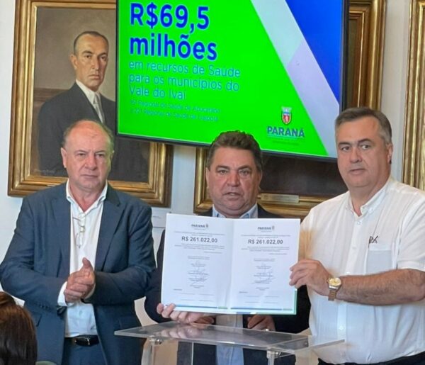 Ratinho Jr – por meio da Secretaria de Estado da Saúde, liberou mais de R$ 20 milhões para a área da saúde de Arapongas.