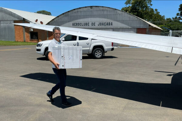 Aeronave do Governo busca órgão em Joaçaba e auxilia mais um transplante no Paraná