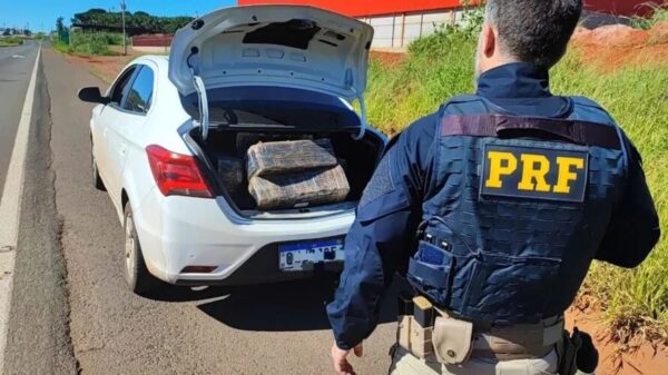 PRF prende jovem com quase 400 kg de maconha em Jandaia do Sul