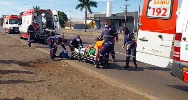 Motociclista sofre queda na Avenida Maracanã e fica inconsciente