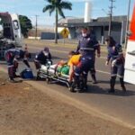 Motociclista sofre queda na Avenida Maracanã e fica inconsciente