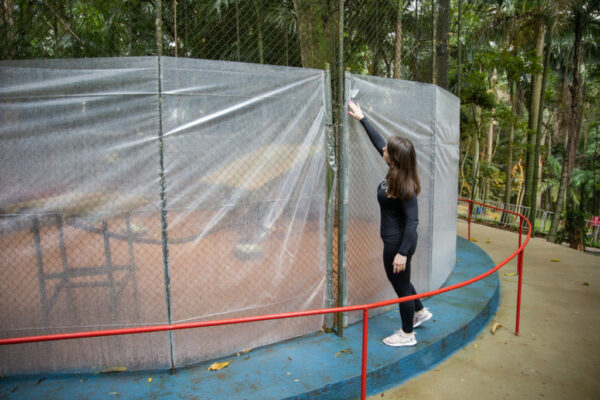 Animais do bosque municipal de Apucarana ganham proteção extra para o inverno