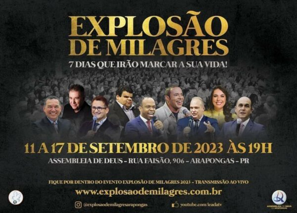 Explosão de Milagres 2023 – 7 dias que irão marcar a sua vida