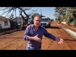 Prefeito de Rio Bom, Moisés Andrade, destaca trabalho de pavimentação no distrito de Santo Antônio do Palmital