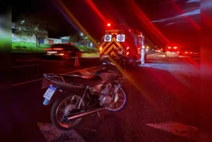 Acidente envolvendo moto e ônibus mobiliza bombeiros em Cambira