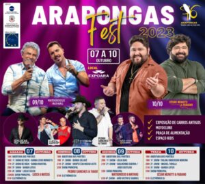 Arapongas está em contagem regressiva para as festividades do Aniversário da Cidade
