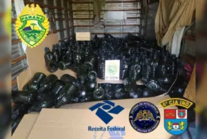 Carga de azeite contrabandeada é apreendida na PR-082 no Vale do Ivaí