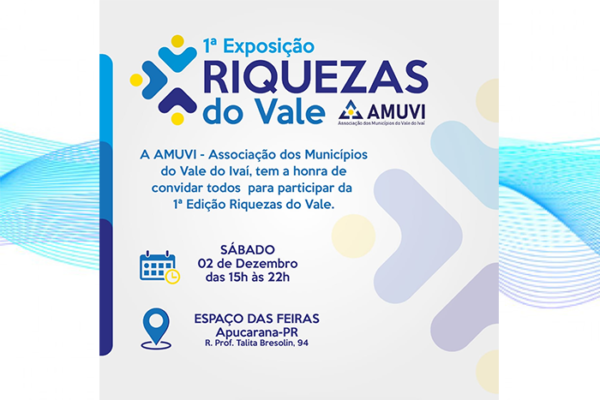 Prefeito de Jandaia e Presidente da AMUVI Lauro junior convida para a 1ª exposição “Riquezas do Vale”.