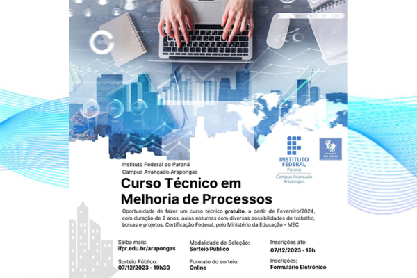 Oportunidade de fazer um Curso Técnico Federal em 2024