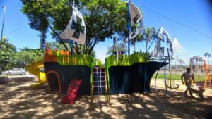 Está ficando top! Novo parque temático, na Praça Castelo Branco em Rolândia está quase pronto!