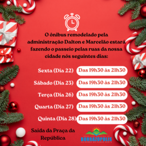 Brilho Natalino: ônibus encantado ilumina as ruas de Borrazópolis